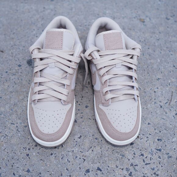 Nike Dunk Low Sandrift Hemp Sail W7 Leather Suede Beige Sneaker FD0873-126 - Picture 2 of 10